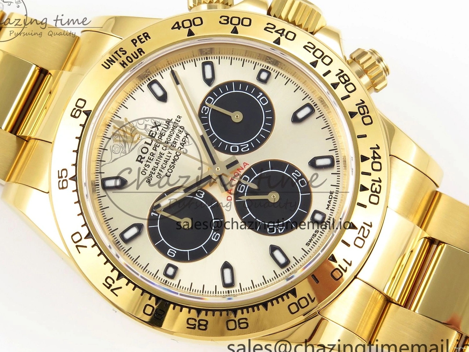 MiroTime 0101 Durable Daytona 116508 KING 1:1 Best Edition YG Black Dial on YG Bracelet SH 1907